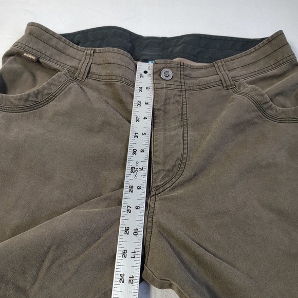 KUHL Rydr Shorts Mens 36 Brown Cotton Blend Stretch Cargo Hiking Outdoor - Picture 4 of 11